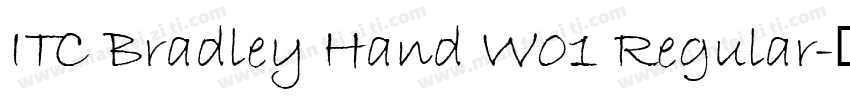 ITC Bradley Hand W01 Regular字体转换